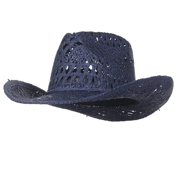 2257 Men & Women\'s Summer Cowboy Cowgirl Straw Hat Hollow Out Style Roll Up main image 8